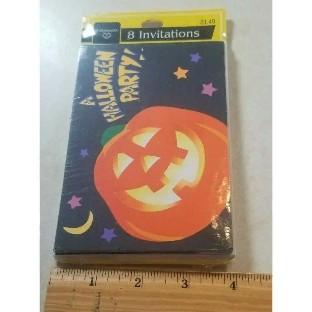 Halloween 16 Party Invitations Ambassador Hallmark Cards Jack O Lantern Pumpkin